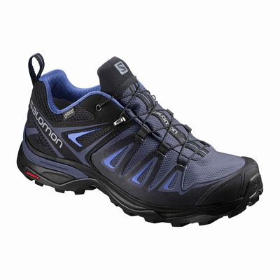 Női Salomon X ULTRA 3 GORE-TEX Túracipő SA2179568 Kék/Fekete